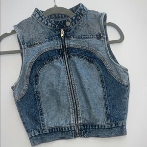 Fashion Nova Blue Denim Vest